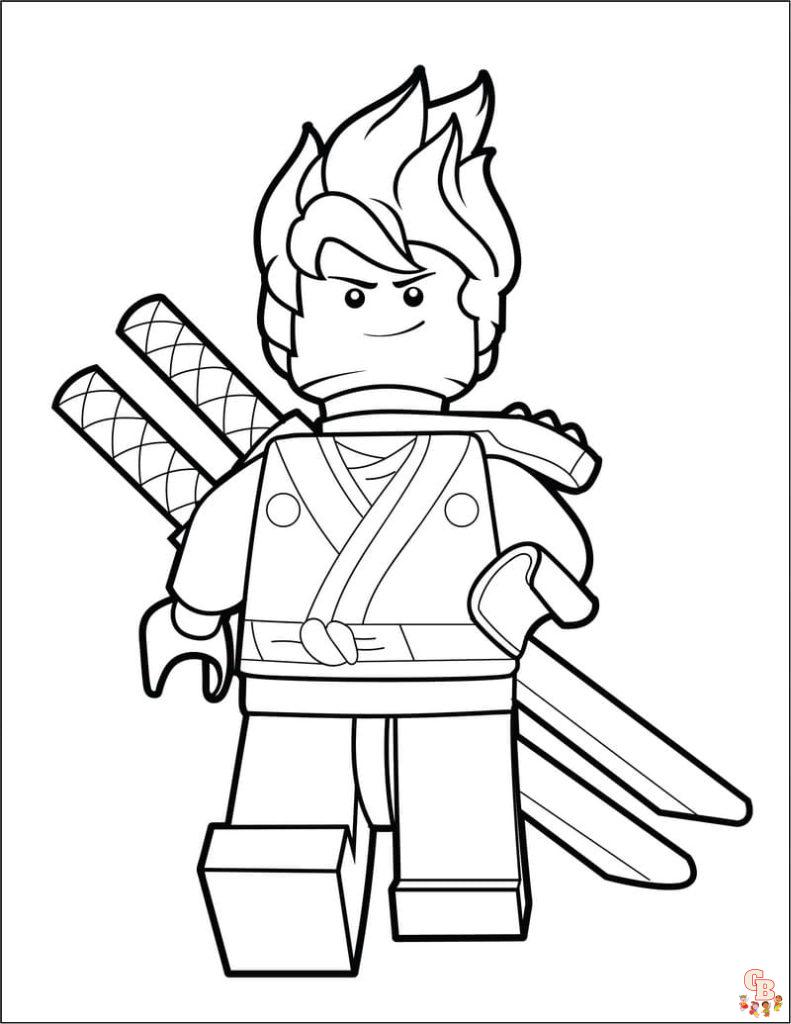 Desenho de Lego Ninjago Ninja Verde para colorir