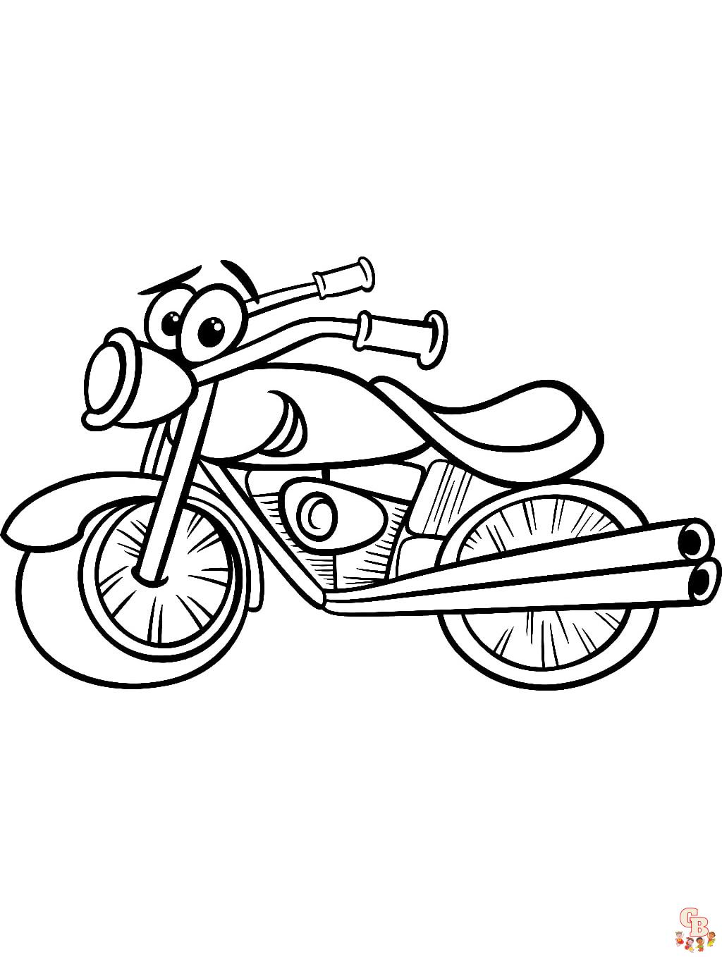 Desenho de motociclista para pintar