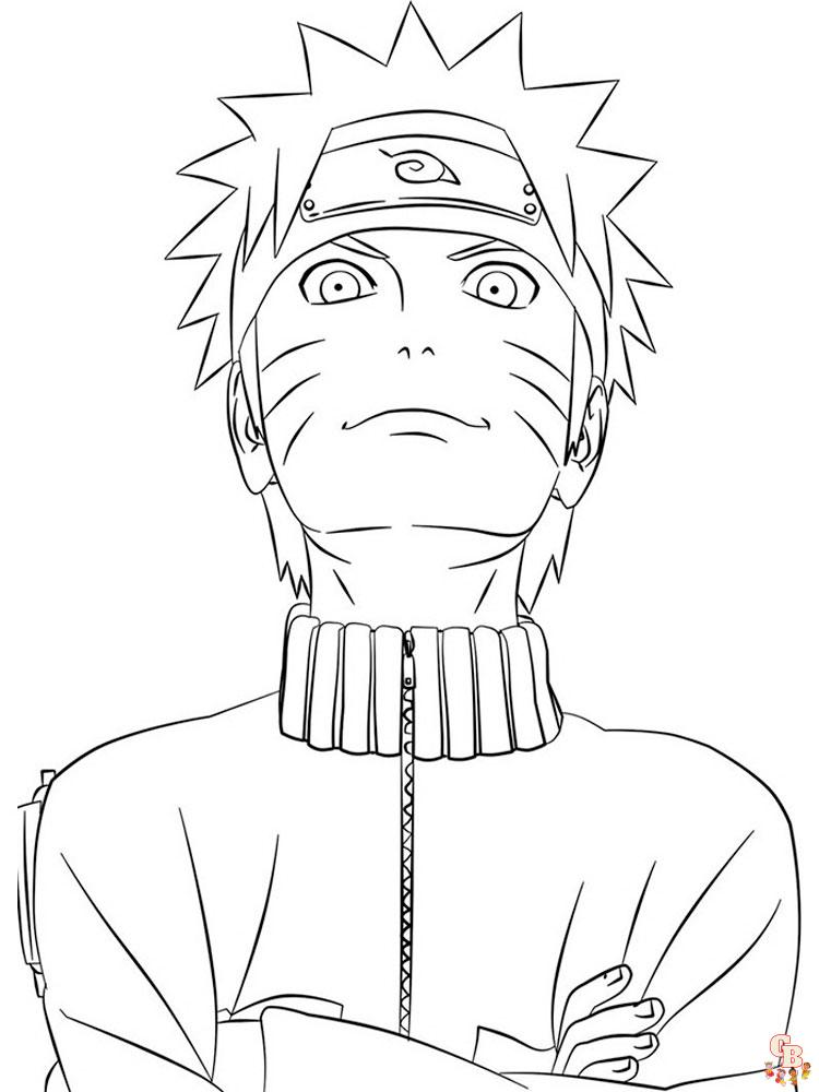 Para Colorir Minato e Naruto Uzumaki Imprimir Grátis