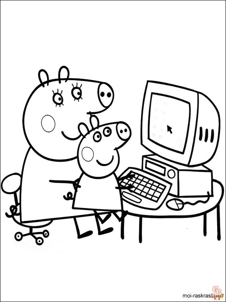 Casas para colorir  Peppa pig colouring, Peppa pig coloring pages,  Coloring pages