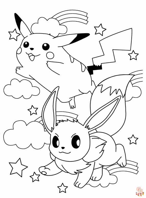 Desenho Pokemon grátis para colorir para crianças