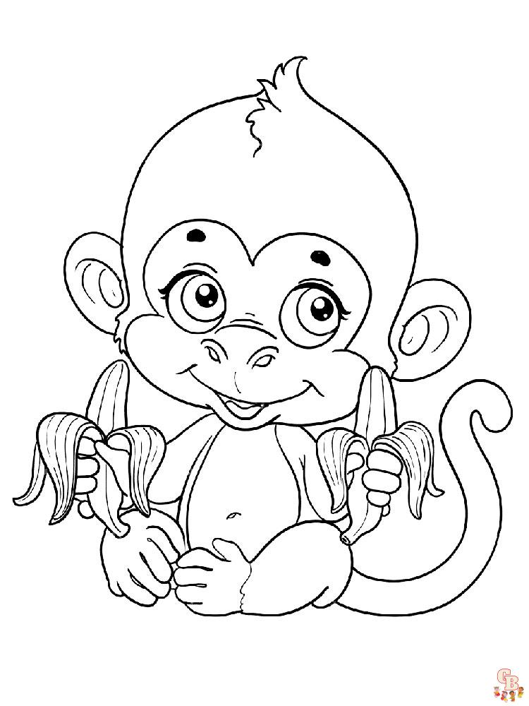 Desenho de Macaco-aranha para colorir