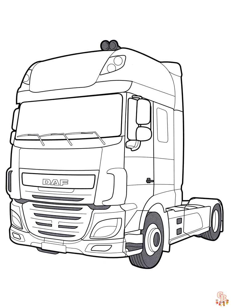 10 Desenhos de Caminhão Scania para Imprimir e Colorir!