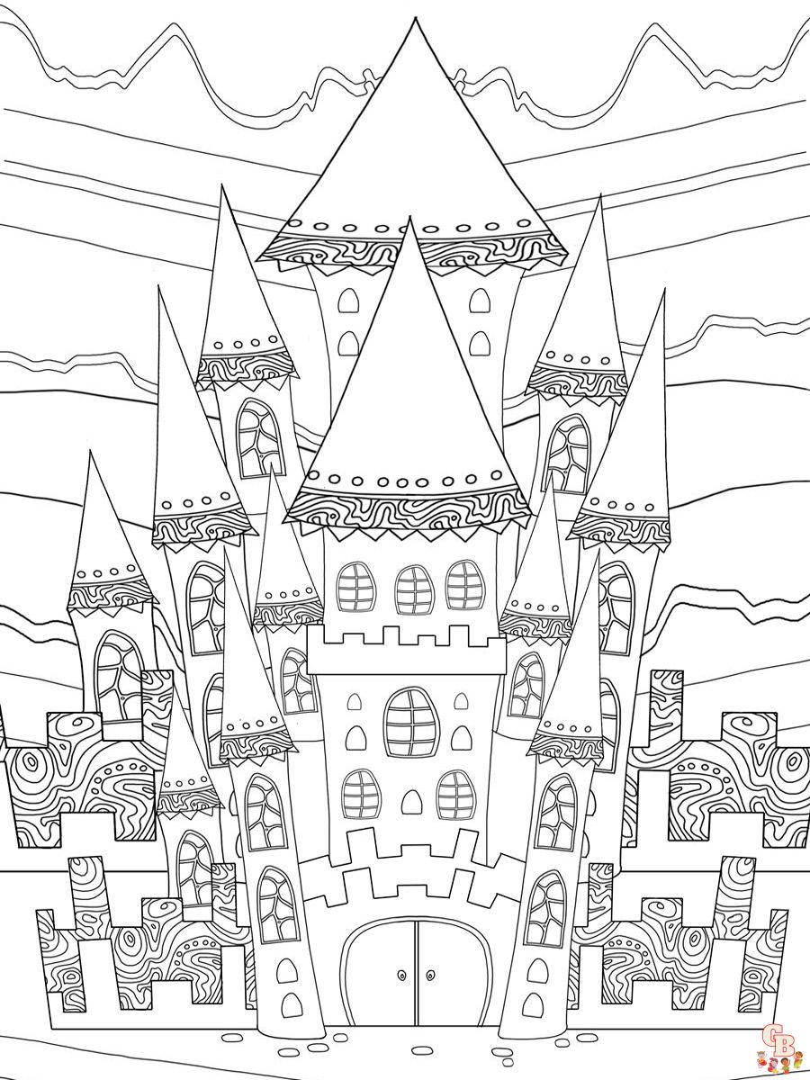 castelli da colorare 15