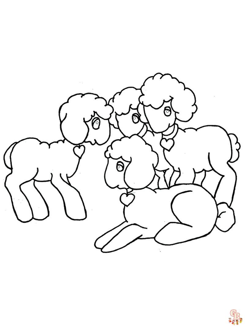 Desenho de Animais Para Colorir de Ovelha