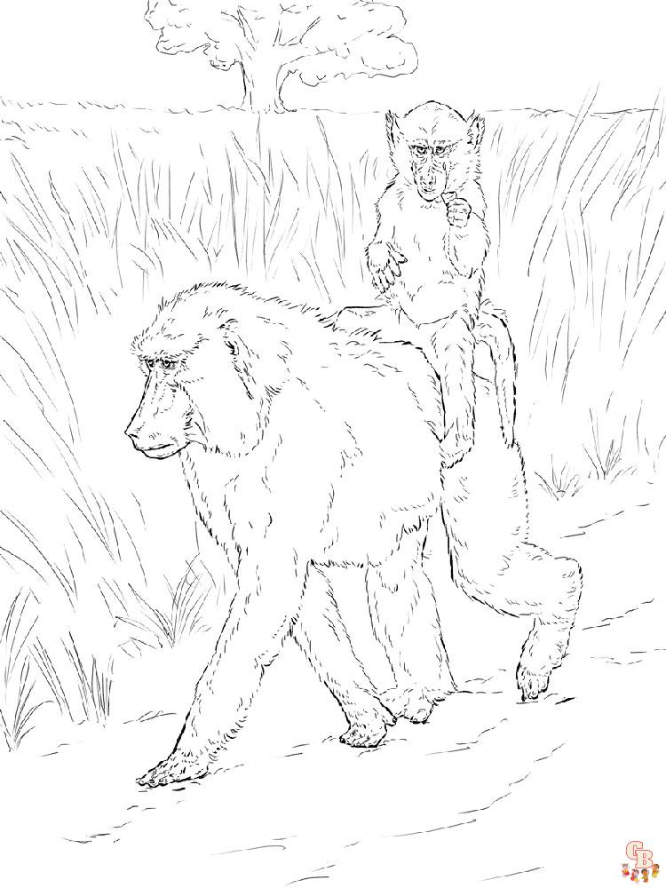 coloriage singe