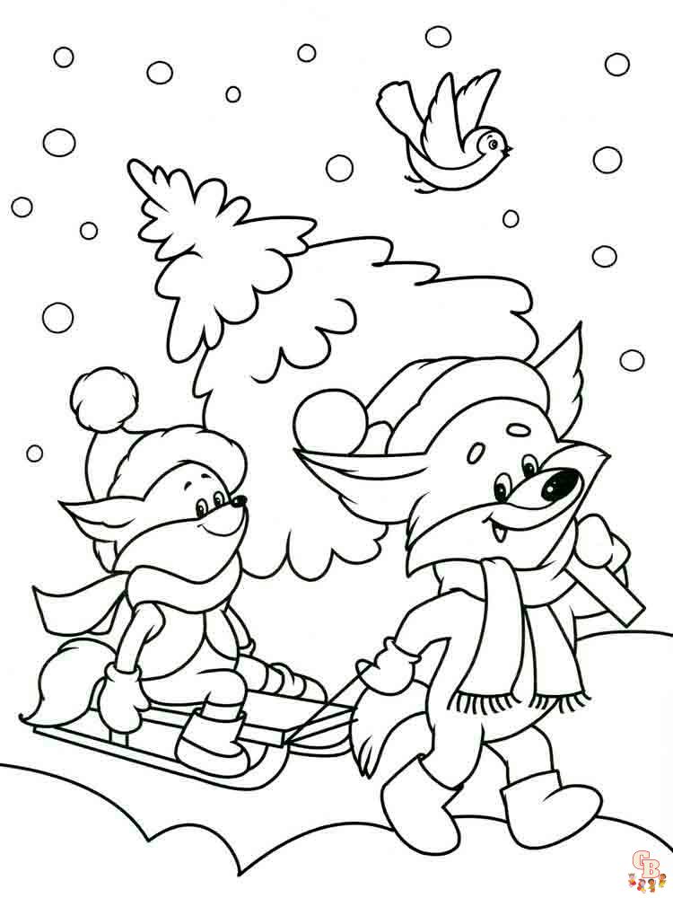 Coloriage hiver