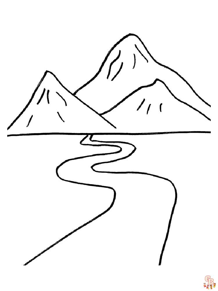 Coloriage montagnes