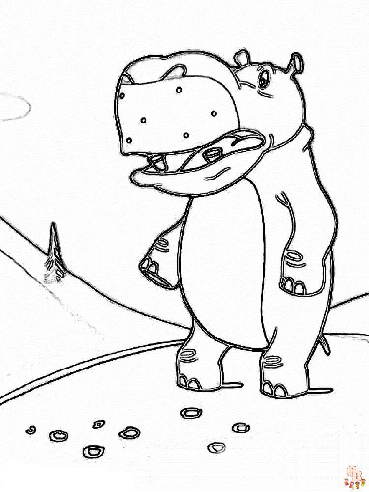 coloriage hippopotame