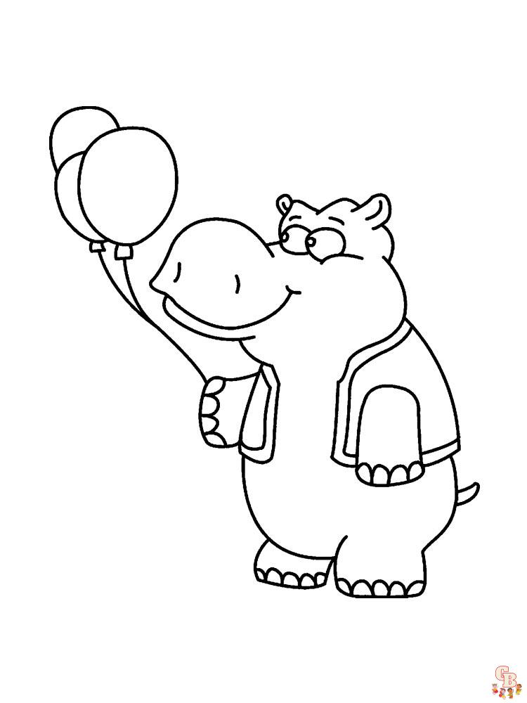 coloriage hippopotame