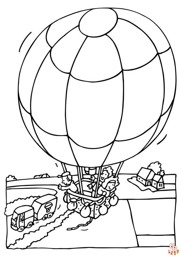 coloriage montgolfieres