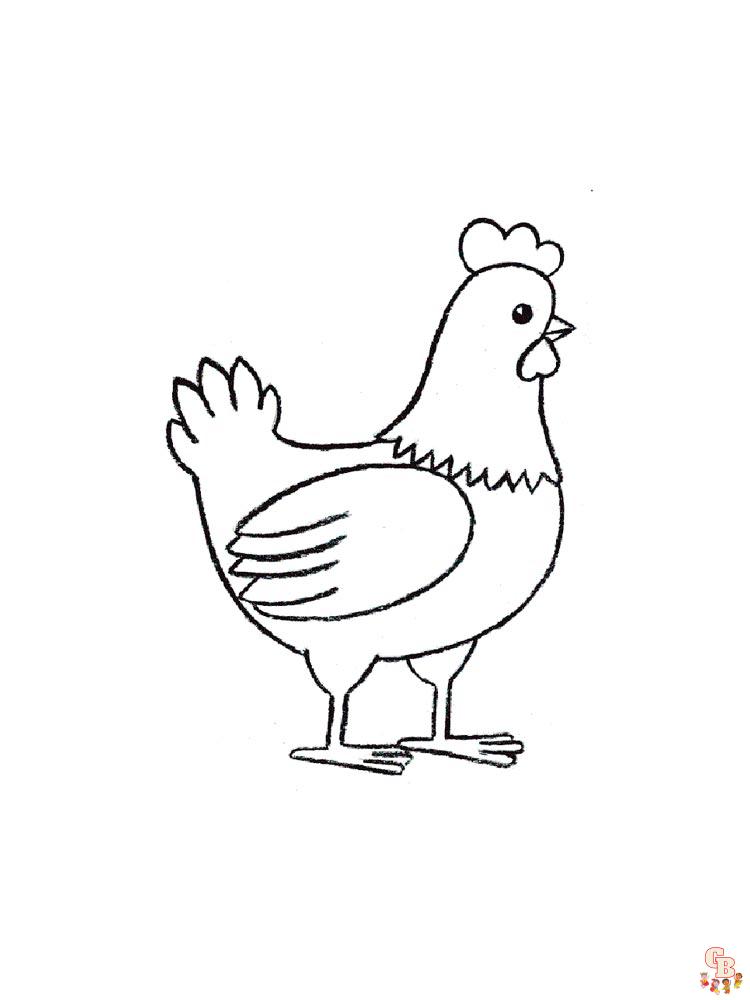 coloriage poulet
