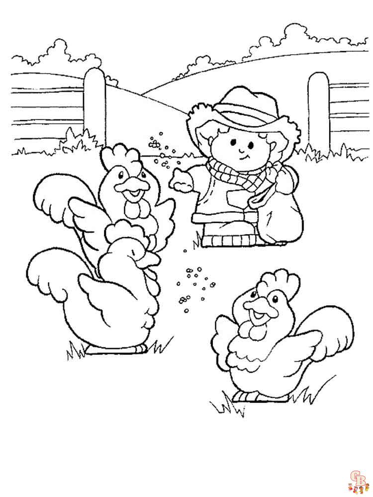 coloriage poulet