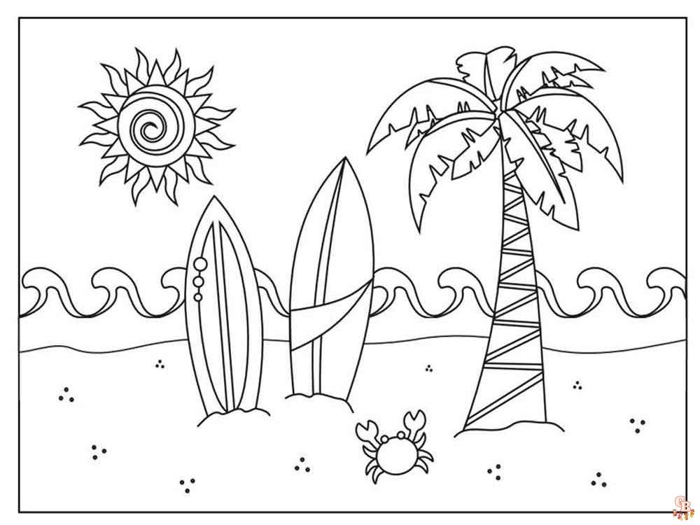 Coloriage Plage