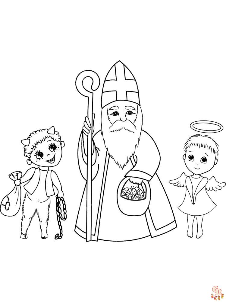 Coloriage Saint Nicolas