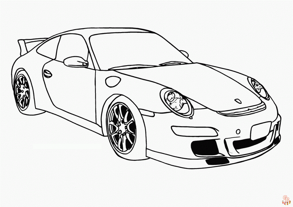coloriage de voiture de course