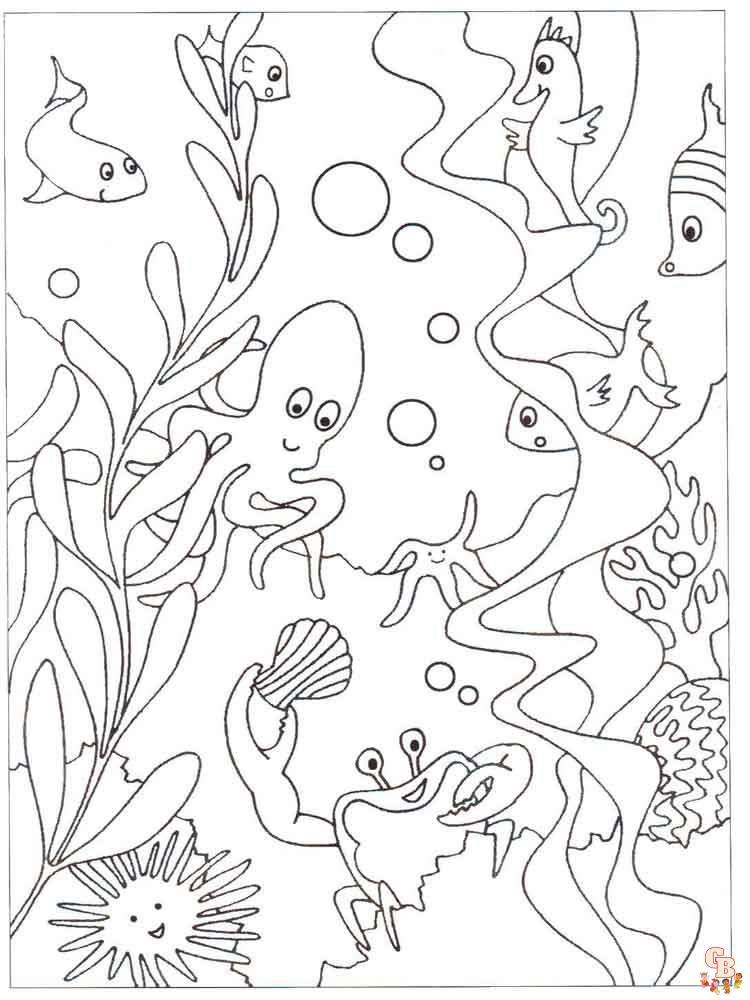 Coloriage Animaux Marins