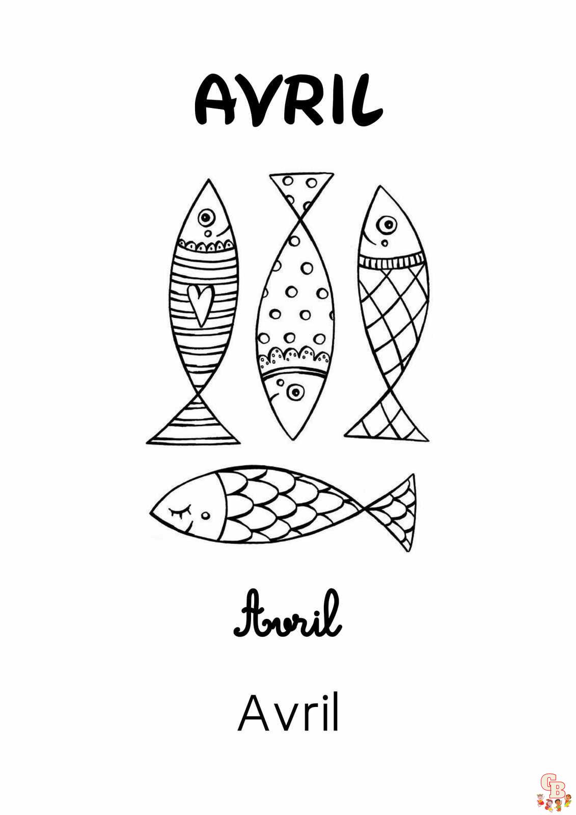 Coloriage Avril
