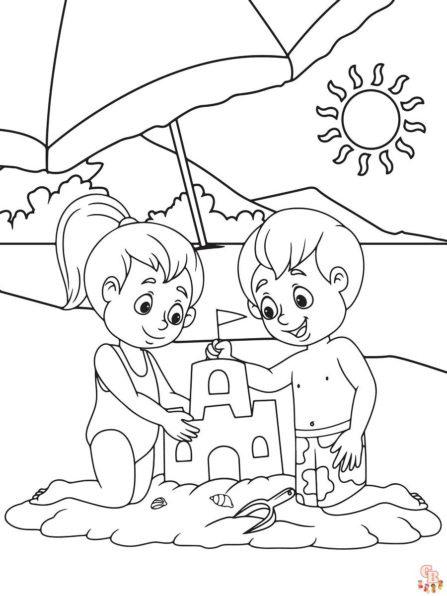 Coloriage ete simples