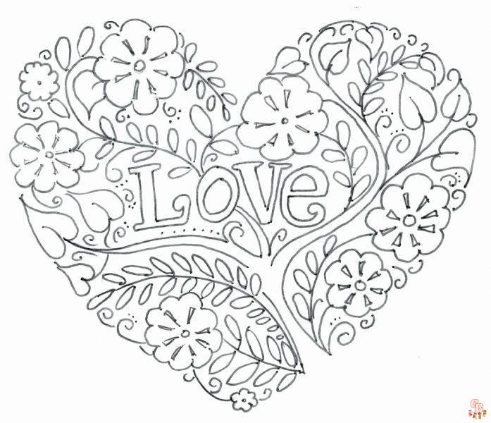 Coloriage de cœur Idées créatives pour la relaxation, enfants et adultes