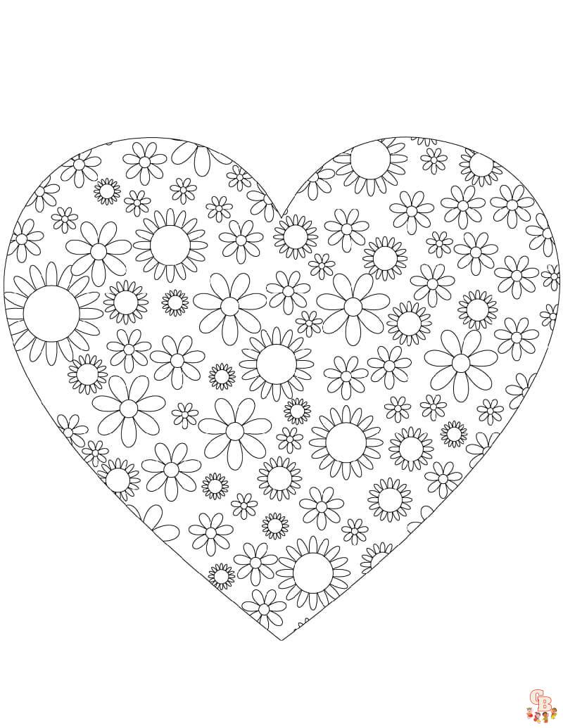 Coloriage de cœur Idées créatives pour la relaxation, enfants et adultes