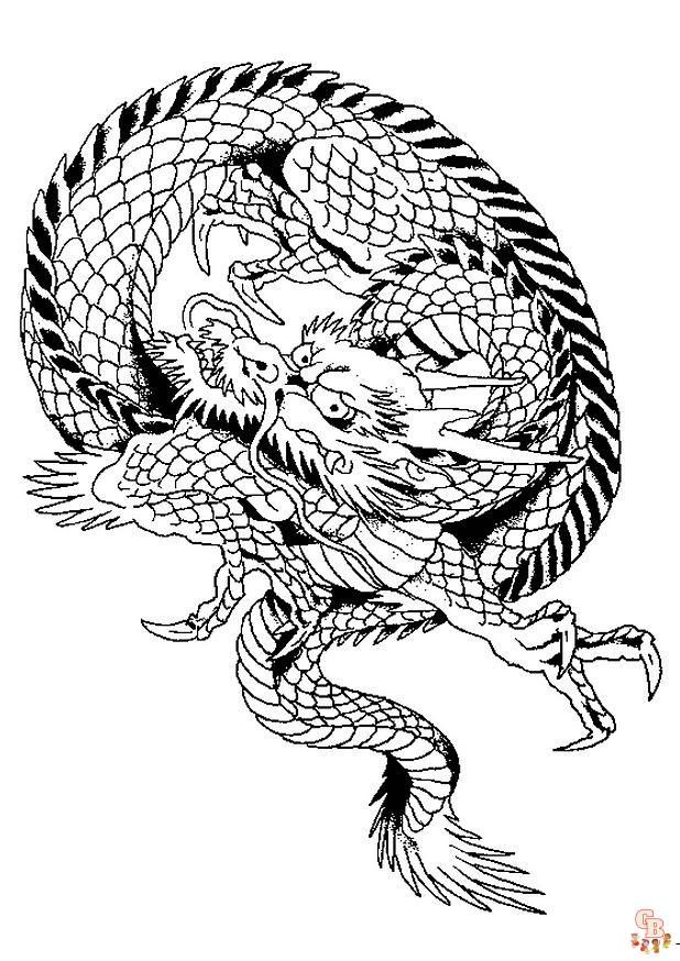 Coloriage dragon des dessins de dragons légendaires à colorier