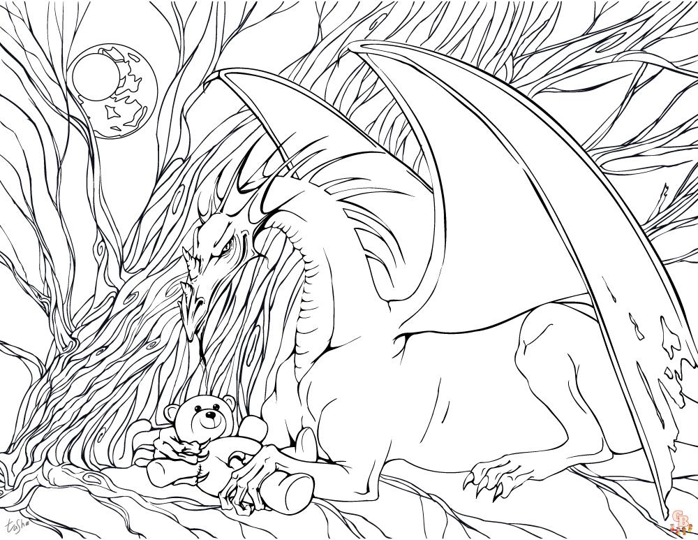 Coloriage dragon des dessins de dragons légendaires à colorier