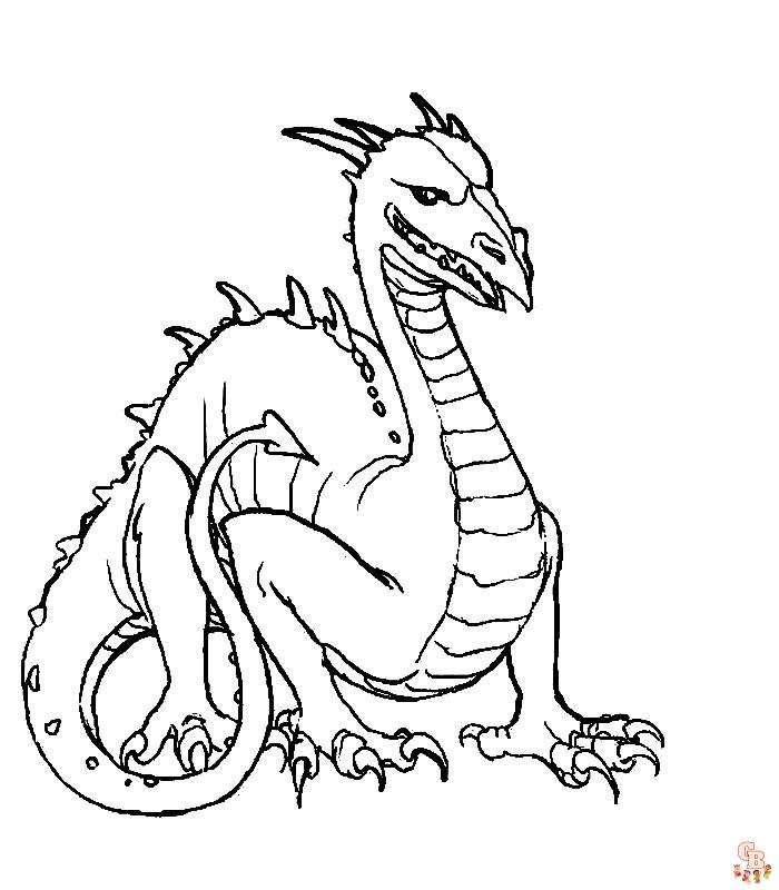 Coloriage dragon des dessins de dragons légendaires à colorier