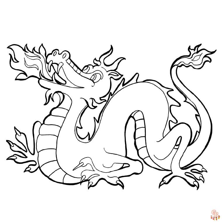 Coloriage dragon des dessins de dragons légendaires à colorier