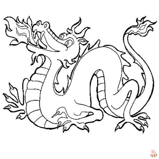 Coloriage dragon des dessins de dragons légendaires à colorier