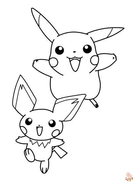 Modèles de coloriage Pikachu en *người Pháp
