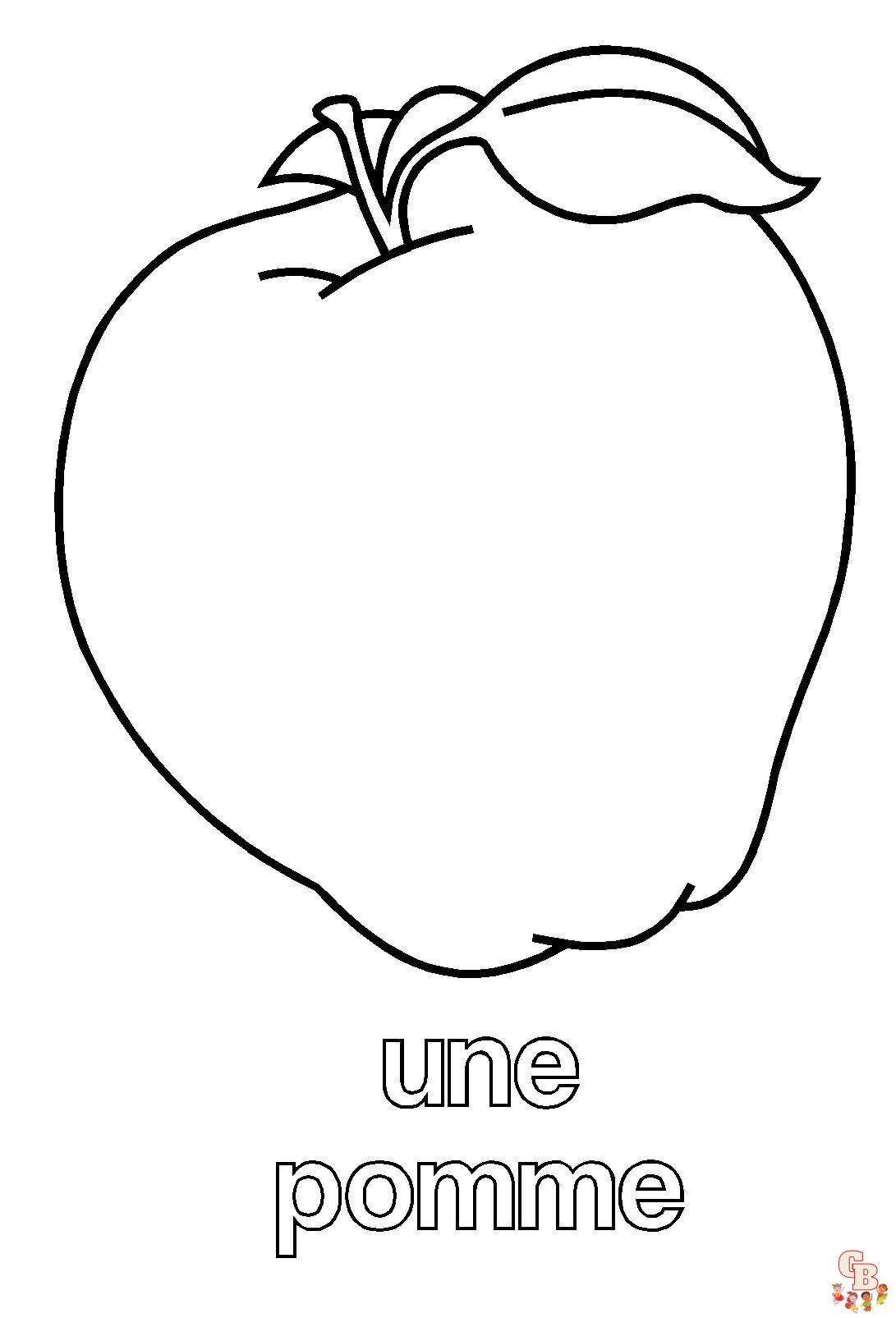 coloriage pommes