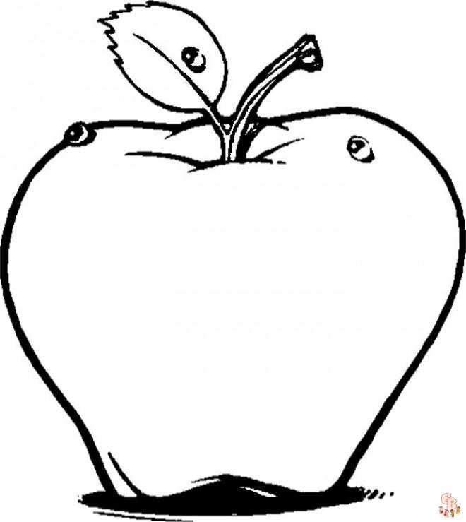 Coloriage Une Pomme dessin gratuit coloriage pommes