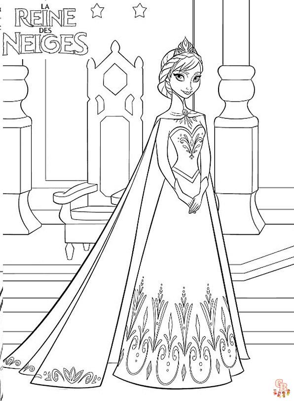 coloriage reine