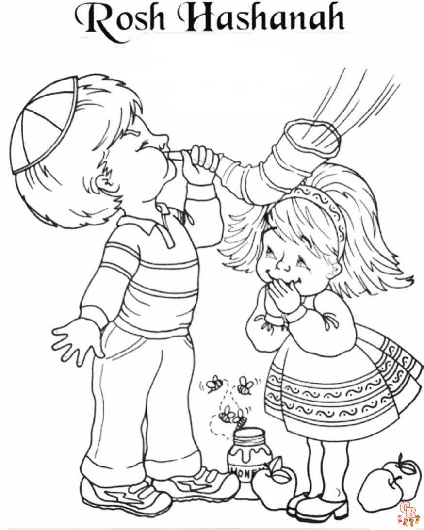 coloriage roch hachana