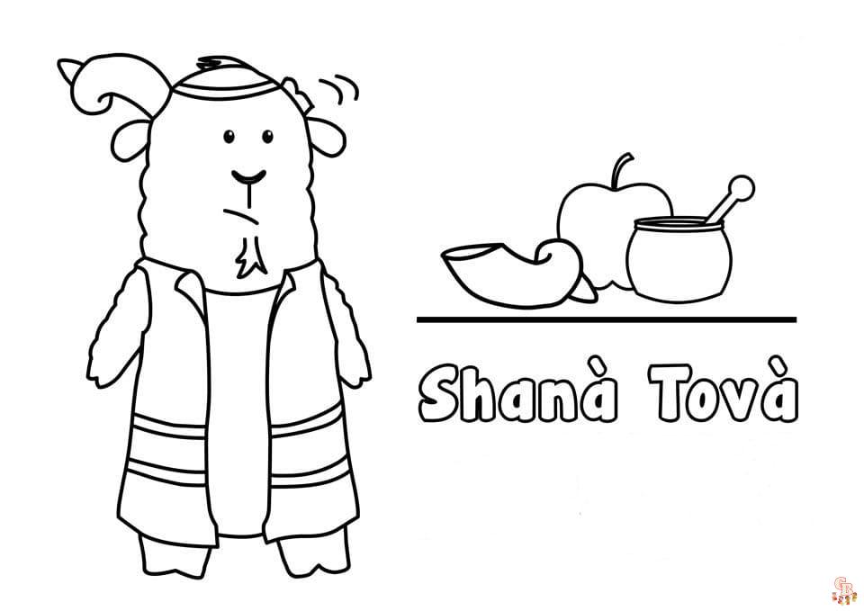 coloriage roch hachana