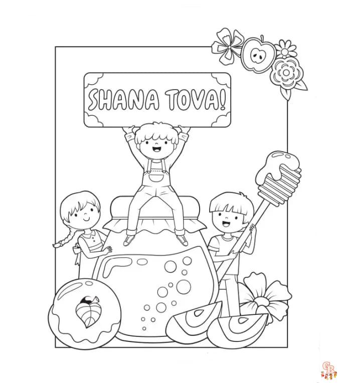 coloriage roch hachana