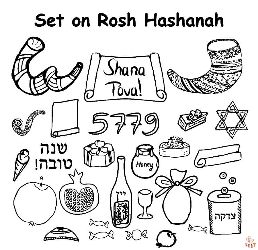 coloriage roch hachana
