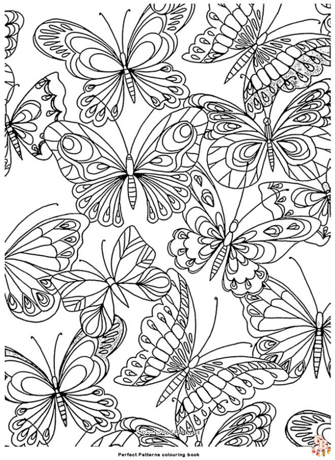 Coloriage Adulte Papillons dessin gratuit Coloriage Adulte Papillon