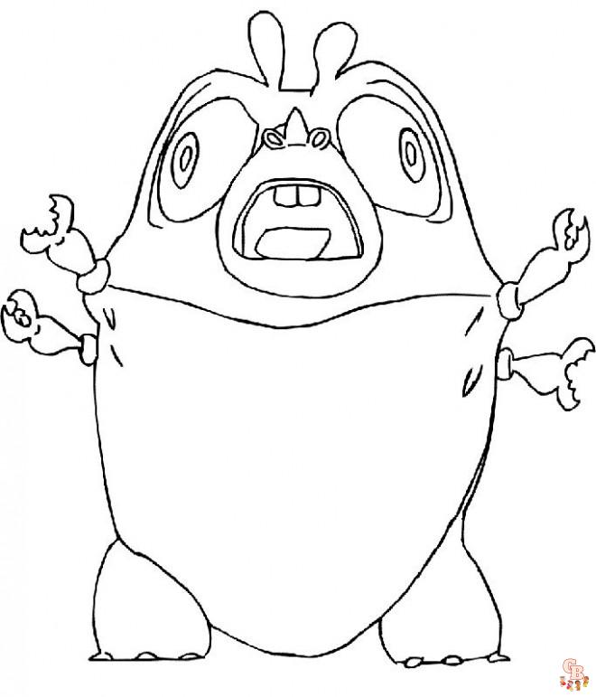Dessin Monstre contre Aliens en ligne gratuit à colorier coloriage monstre
