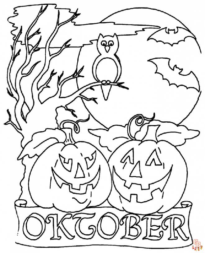 Coloriage Halloween citrouille octobre dessin gratuit coloriage octobre