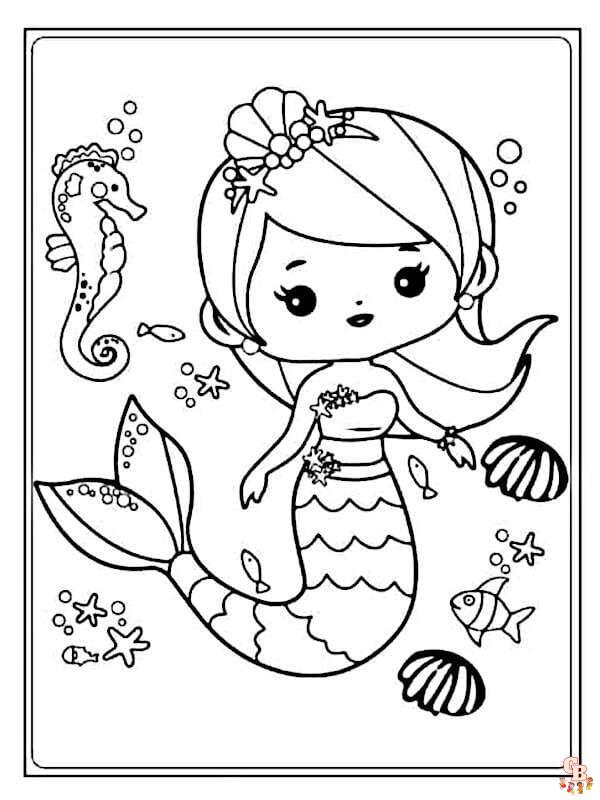 Coloriage Barbie Sirene Arc en Ciel