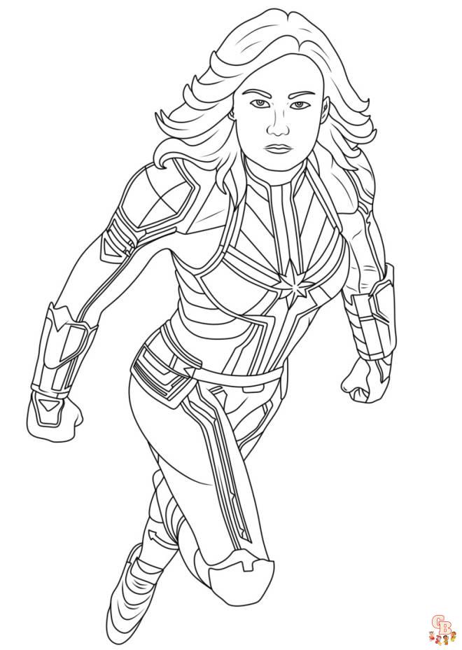 Coloriage Captain Marvel