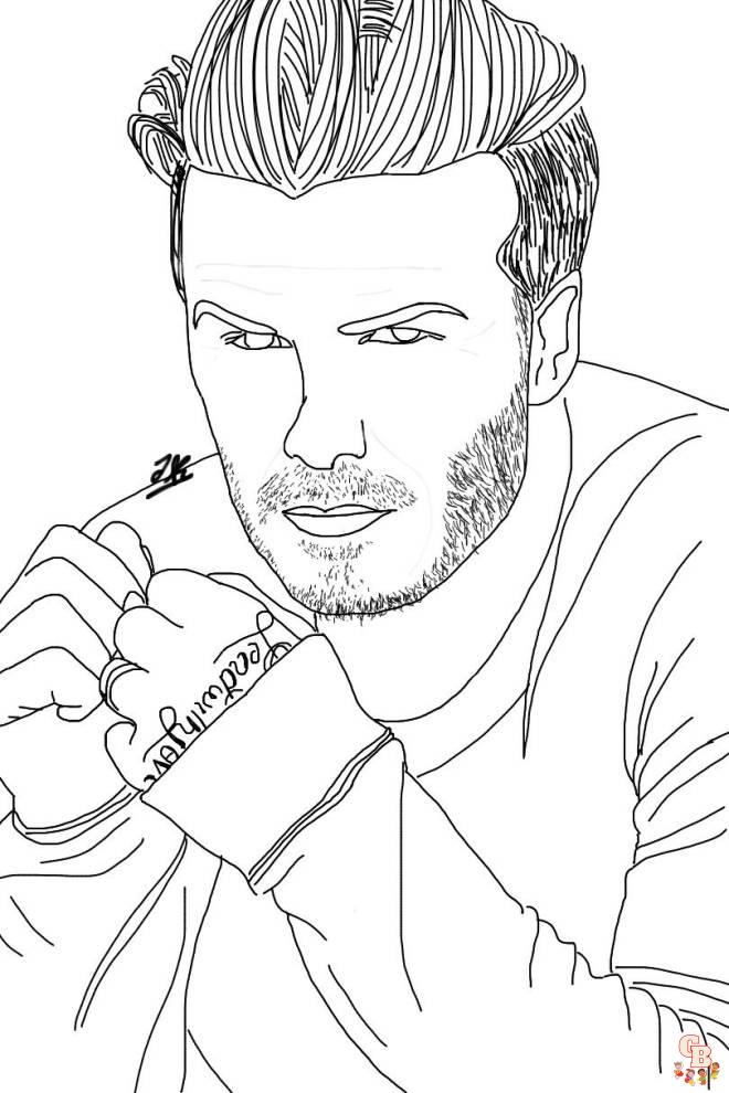 Dessin David Beckham Coloriage David
