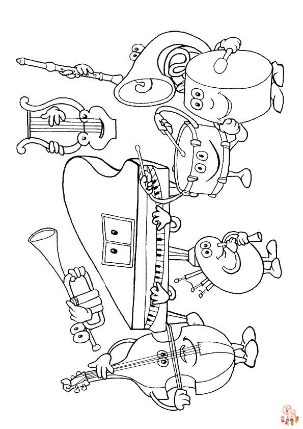 Dessin Des instruments de musique gratuit à colorier Coloriage Instruments