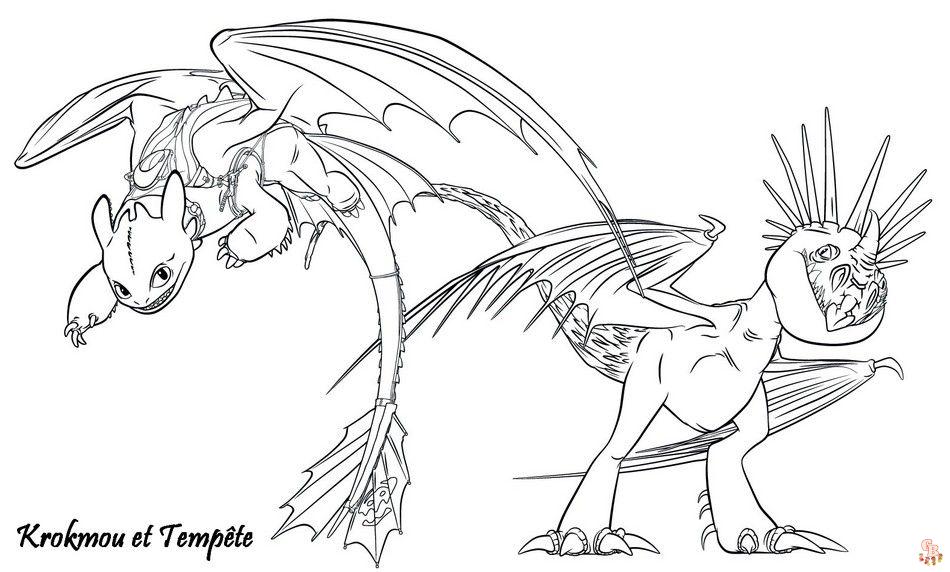 Coloriage Krokmou serieux