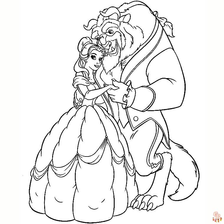 Coloriage La Belle Et La Bete