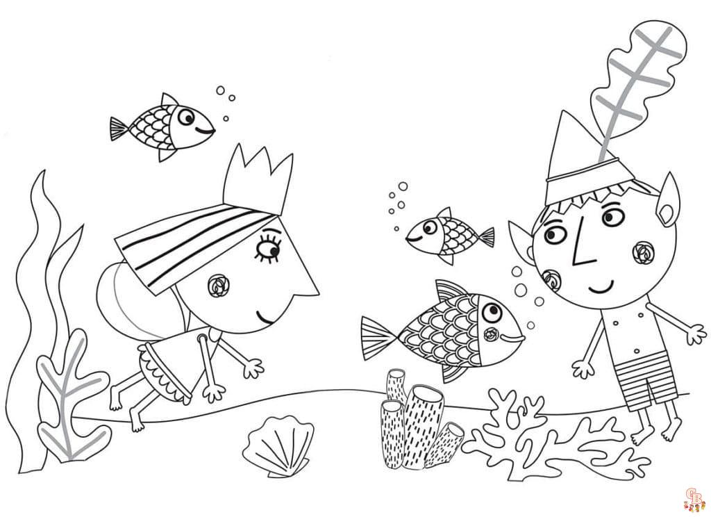 Coloriage Le Petit Royaume De Ben Et Holly