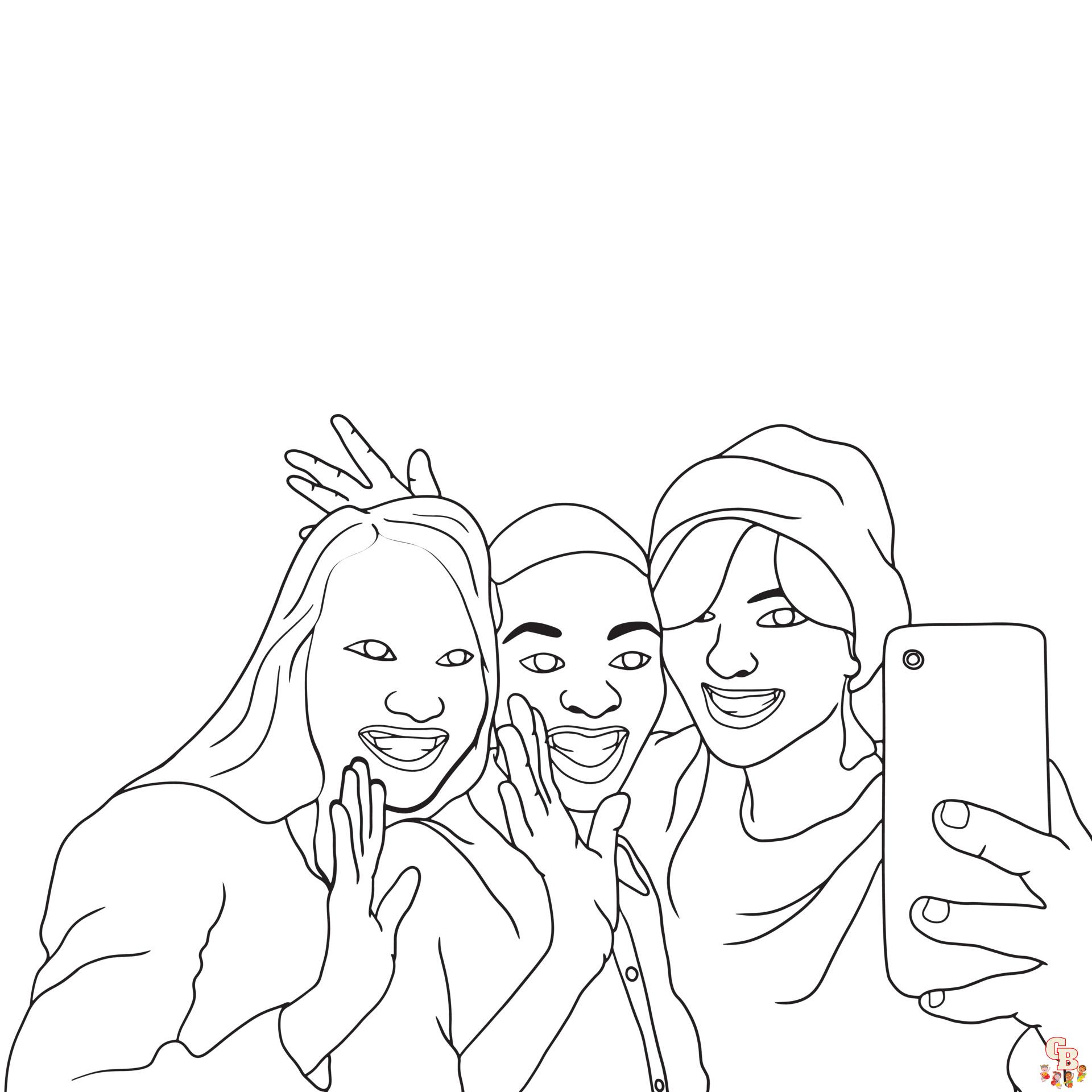 Coloriage Le selfie