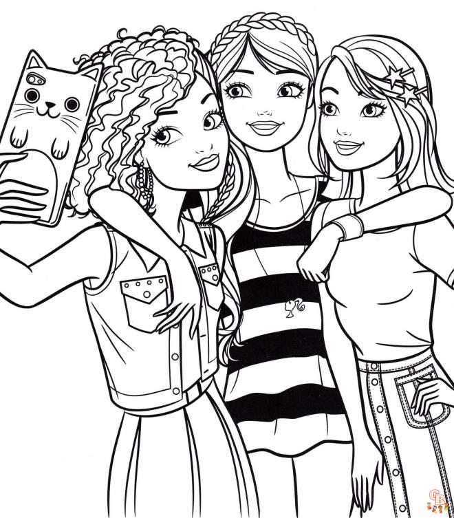 Coloriage Le selfie